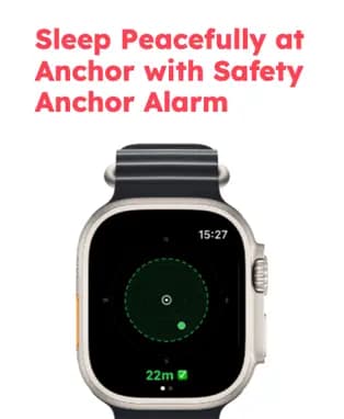 Apple Watch showing anchor safe radius and distance from anchor point
